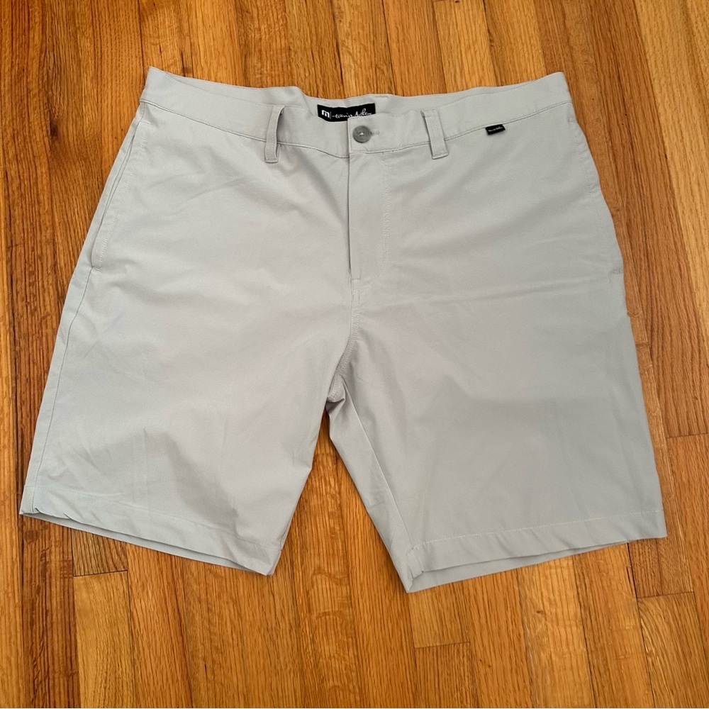 Travis Mathew Light Gray Performance Golf Shorts - Picture 4 of 10